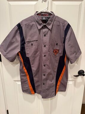 Genuine Harley Davidson XL short sleeve 100% cotton button down